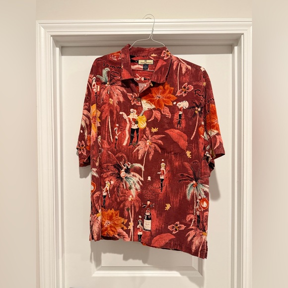 Tommy Bahama Other - Tommy Bahama Red Silk Shirt Cool Yule Hawaiian